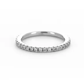 0.47ct Round Diamond White Gold Band Ring