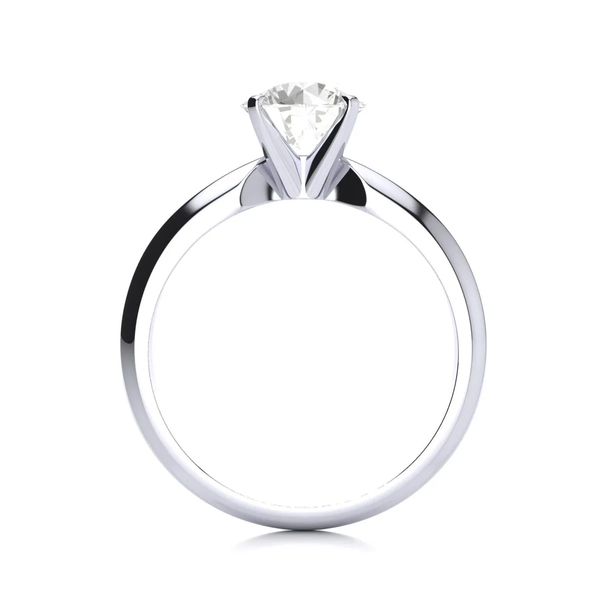 1 1/2 Carat Lab Grown Diamond Solitaire Ring In 14K White Gold