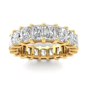 14K Gold Princess Cut Diamond Eternity Ring, Lab Grown