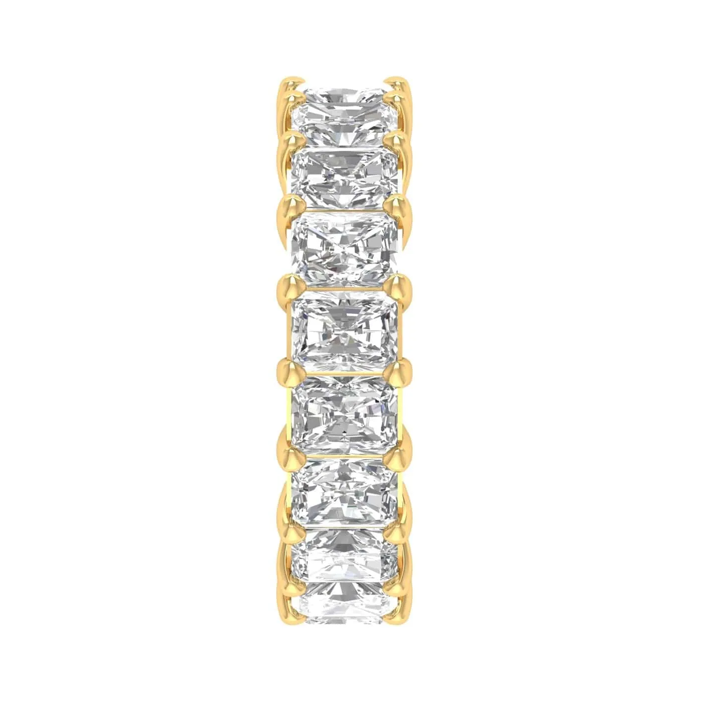 14K Gold Princess Cut Diamond Eternity Ring, Lab Grown