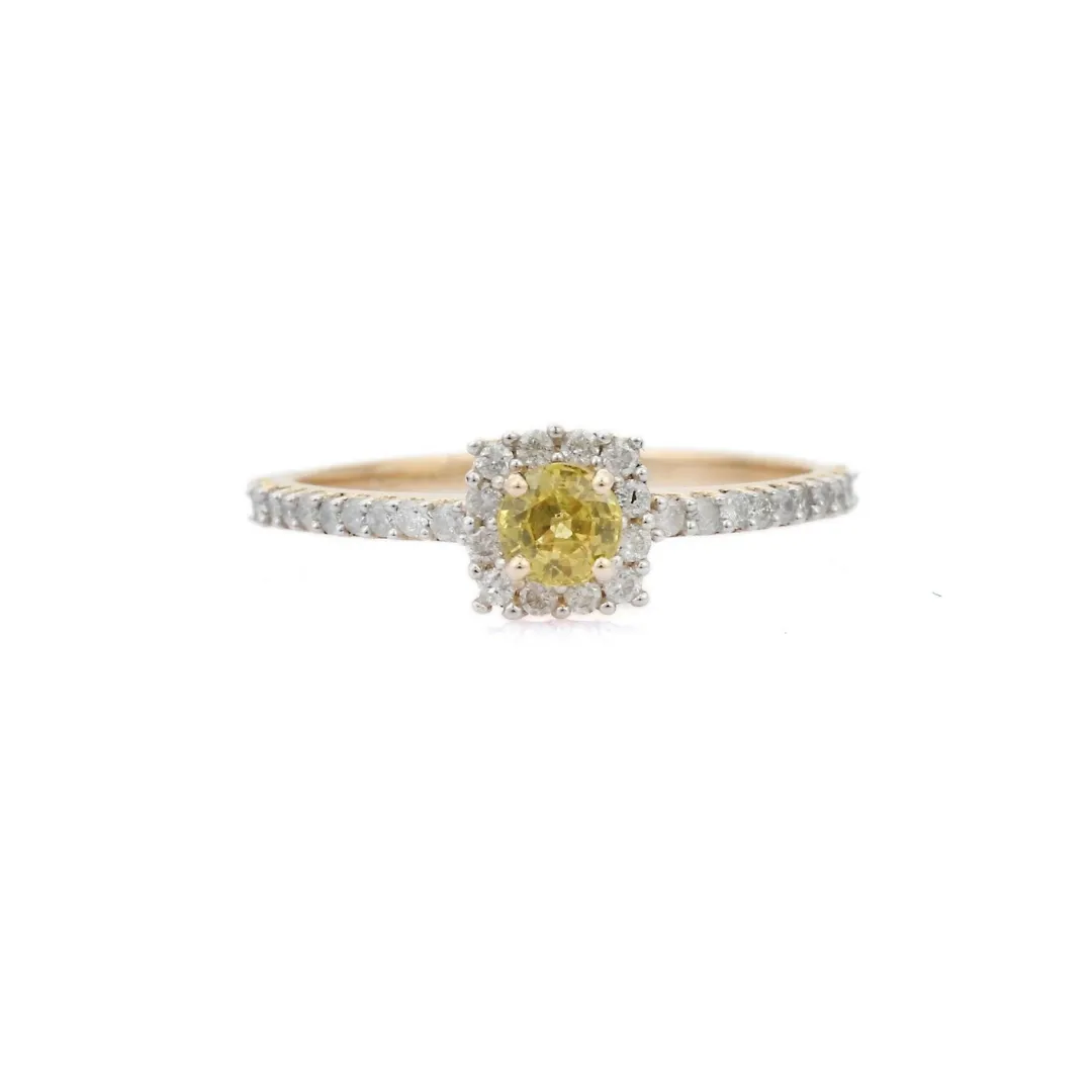 14K Yellow Gold Sapphire Ring