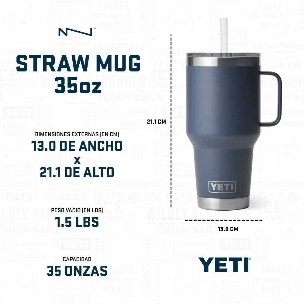 21071501922 TERMO RAMBLER 35oz STRAW MUG POWER PINK MARCA YETI