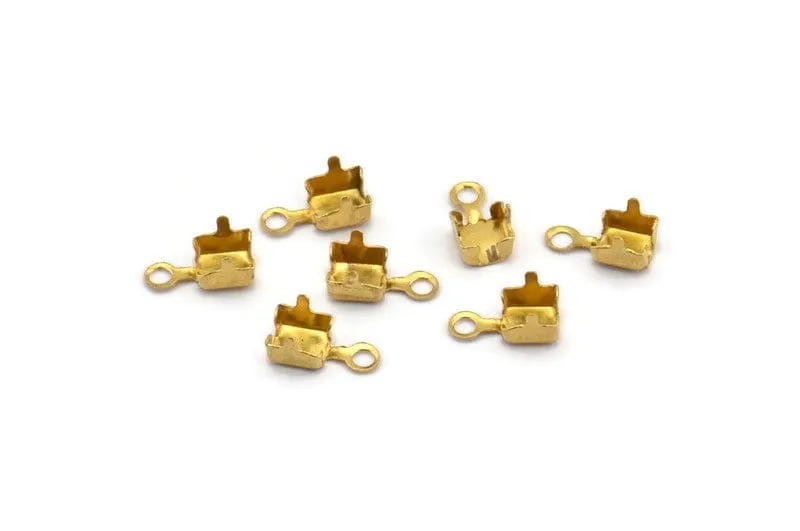 250 Crimp Ends For Rhinestone Chain, Pp27 (ss14) Rhinestone Chain Connectors, Crimp Ends For 3.5mm Chain, S416