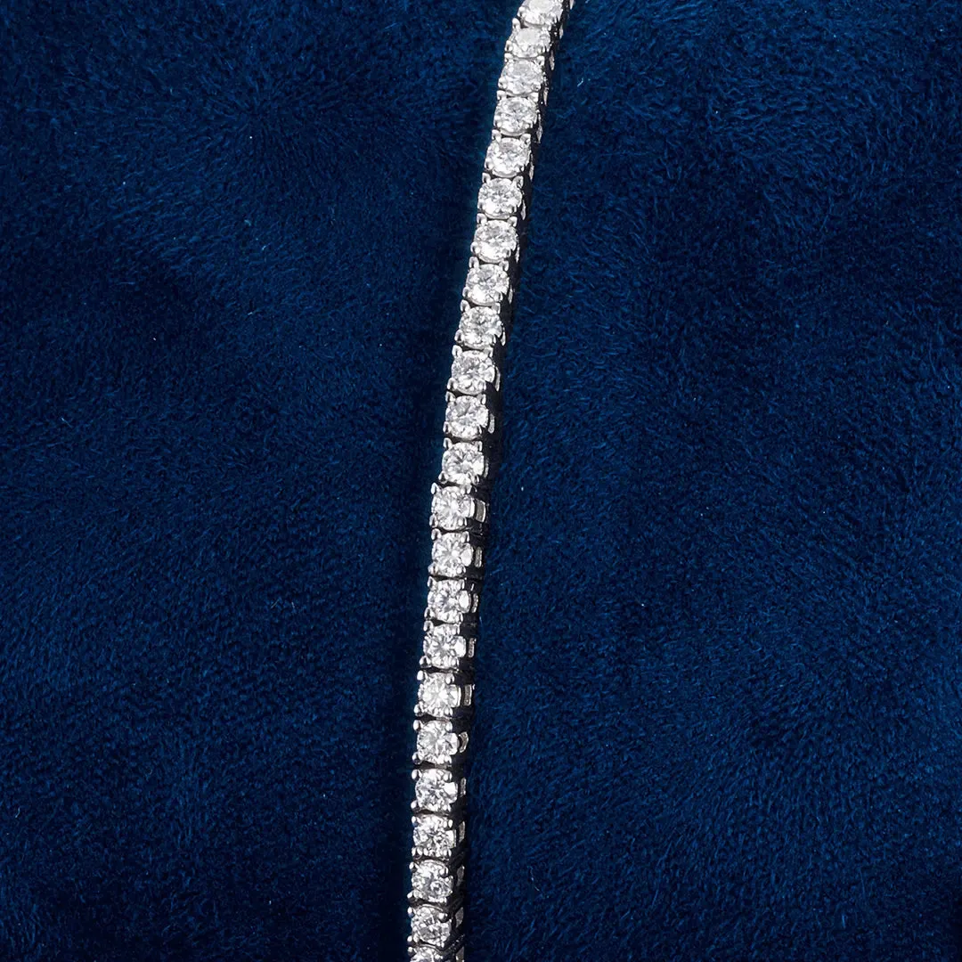 925 Sterling Silver Moissanite Tennis Chain