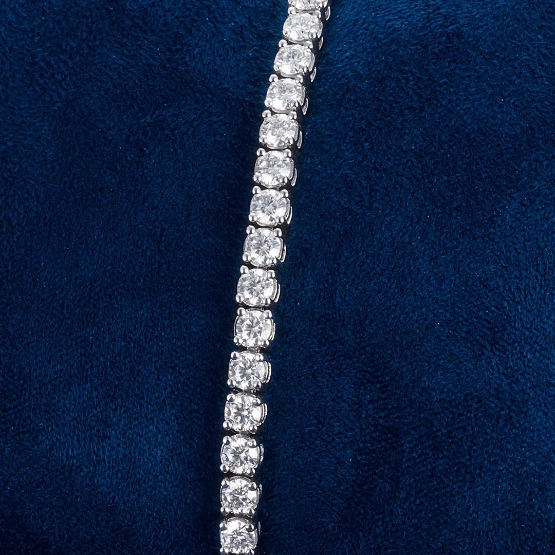 925 Sterling Silver Moissanite Tennis Chain