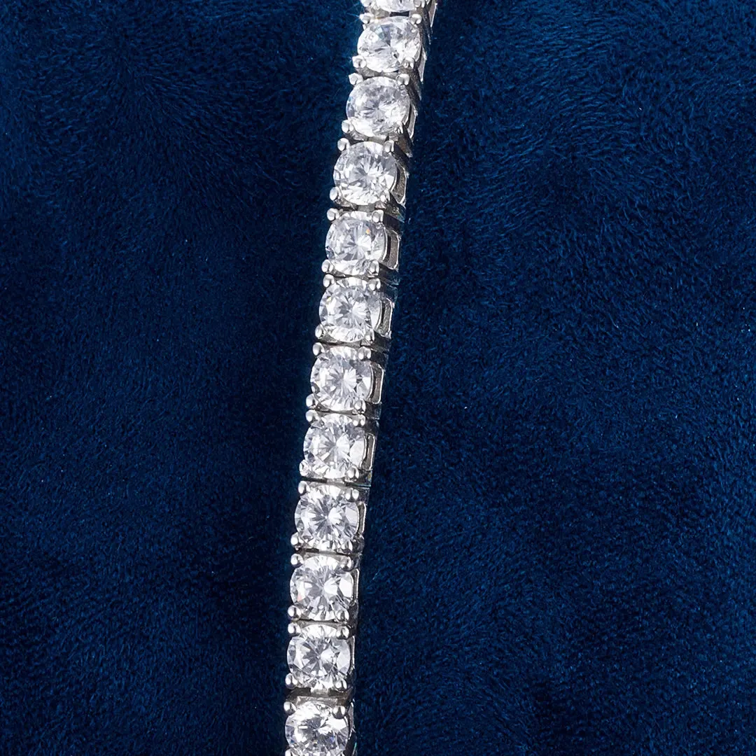 925 Sterling Silver Moissanite Tennis Chain