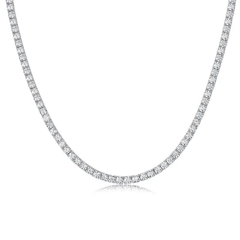 925 Sterling Silver Moissanite Tennis Chain