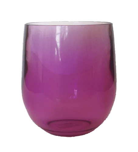 Acrylic Stemless Wine Glass - (six colors)