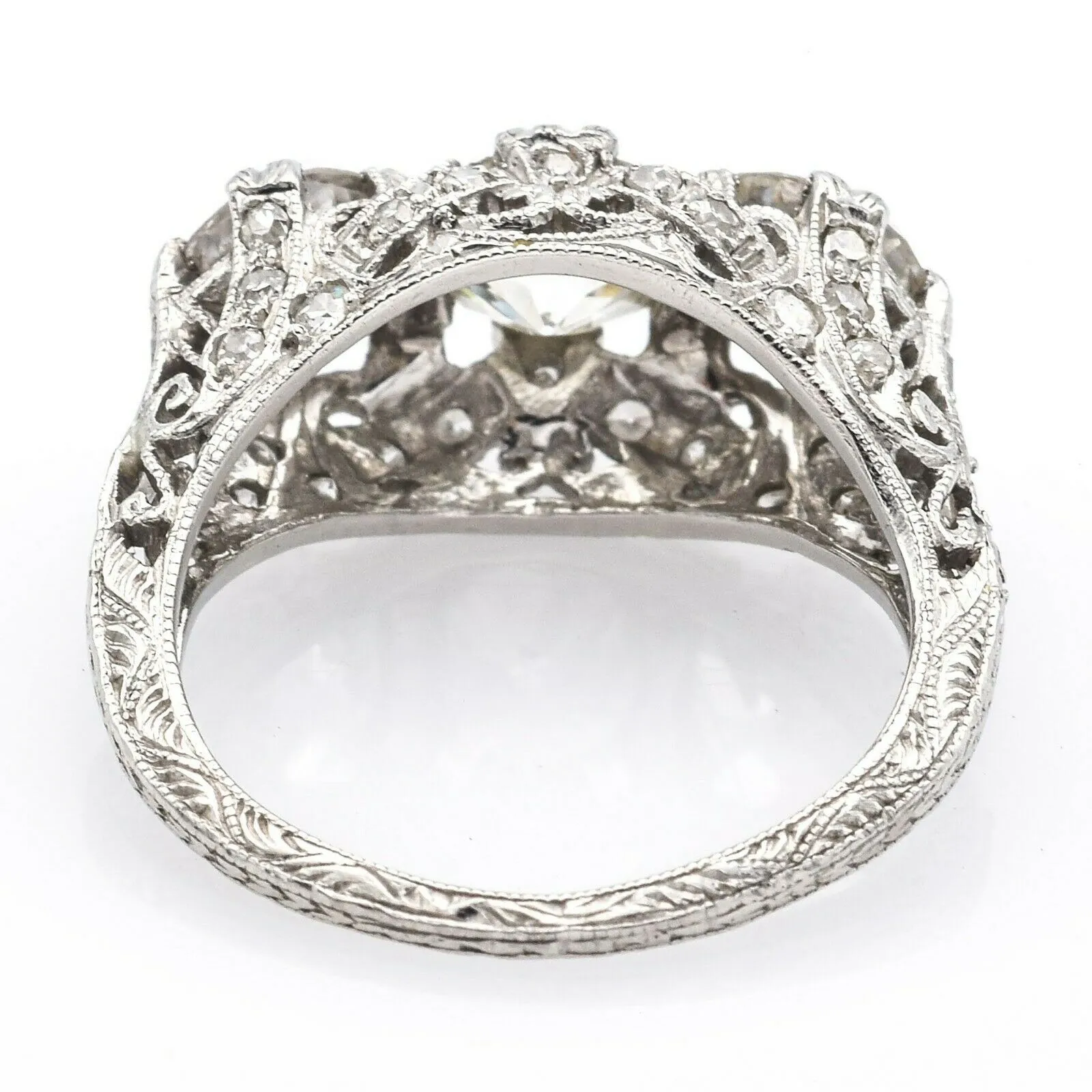 Antique Platinum 2.83 TCW Diamond Band Ring