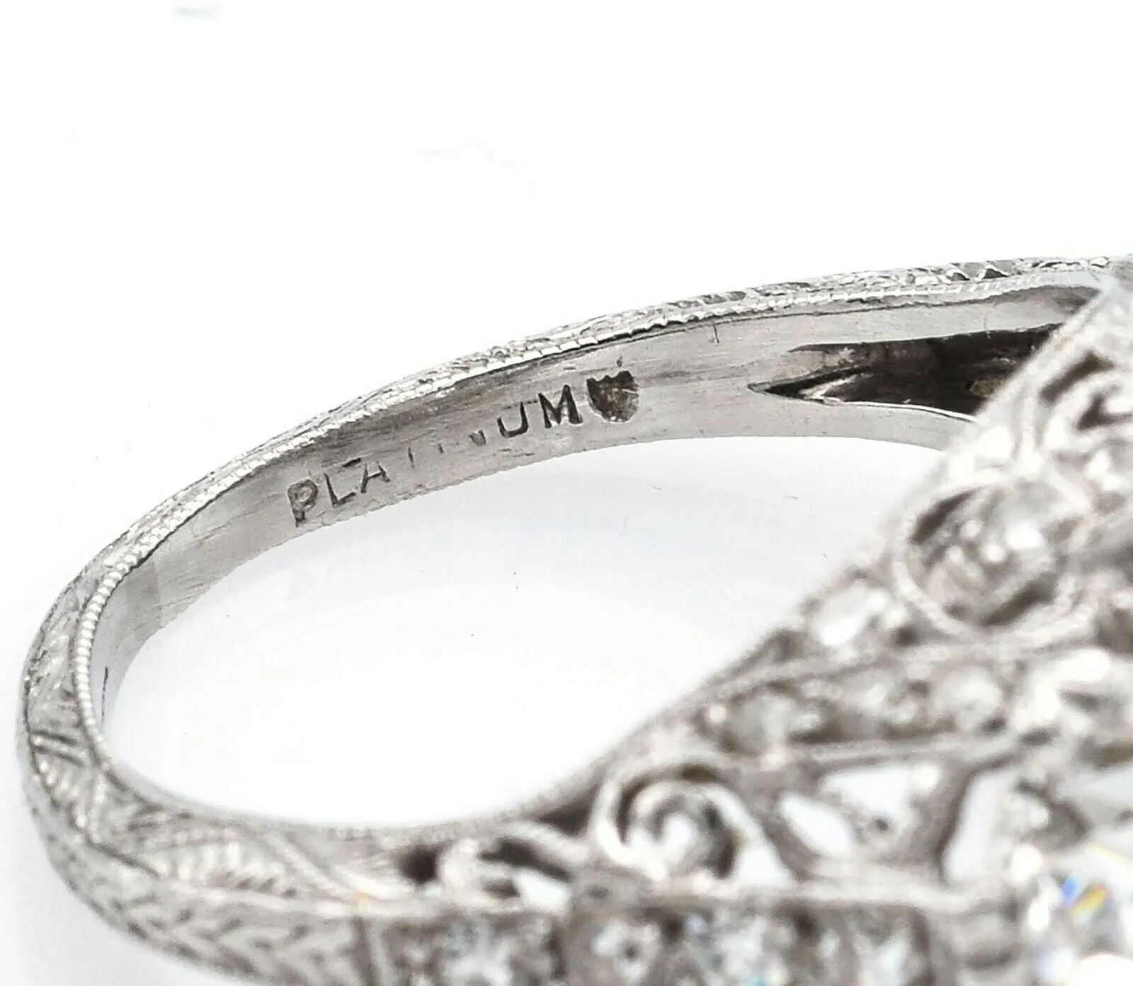 Antique Platinum 2.83 TCW Diamond Band Ring