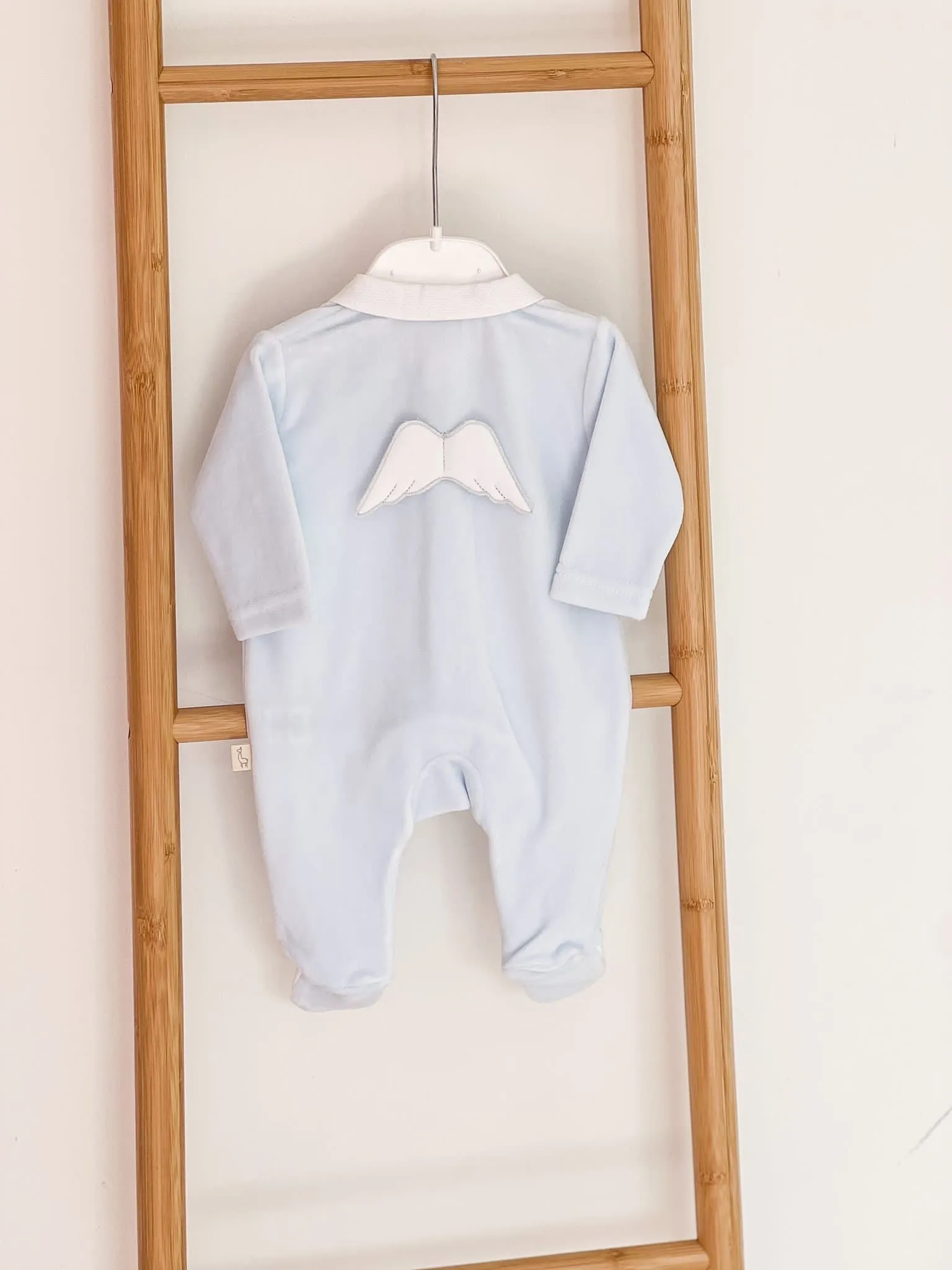 BabyGi Blue Angel Wing Peter Pan Baby Grow