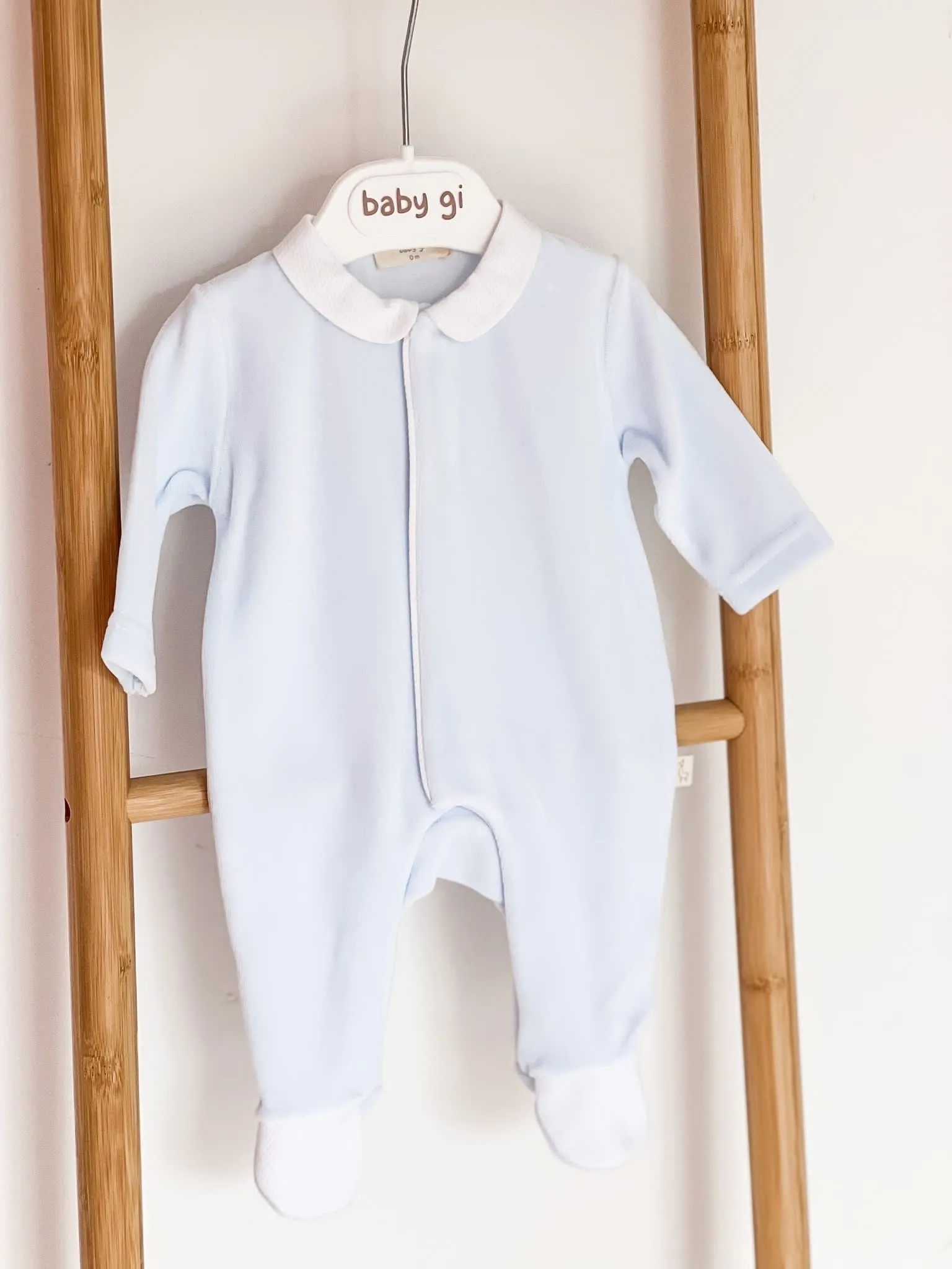 BabyGi Blue Angel Wing Peter Pan Baby Grow