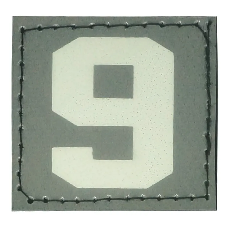 BIG NUMBER 9 PATCH - BLUE GLOW IN THE DARK