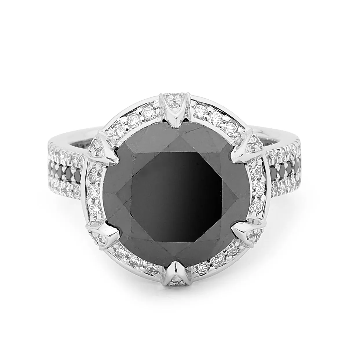 Black and White Diamond Ring