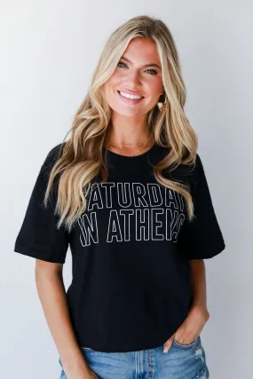 Black Saturday In Athens Cropped Tee