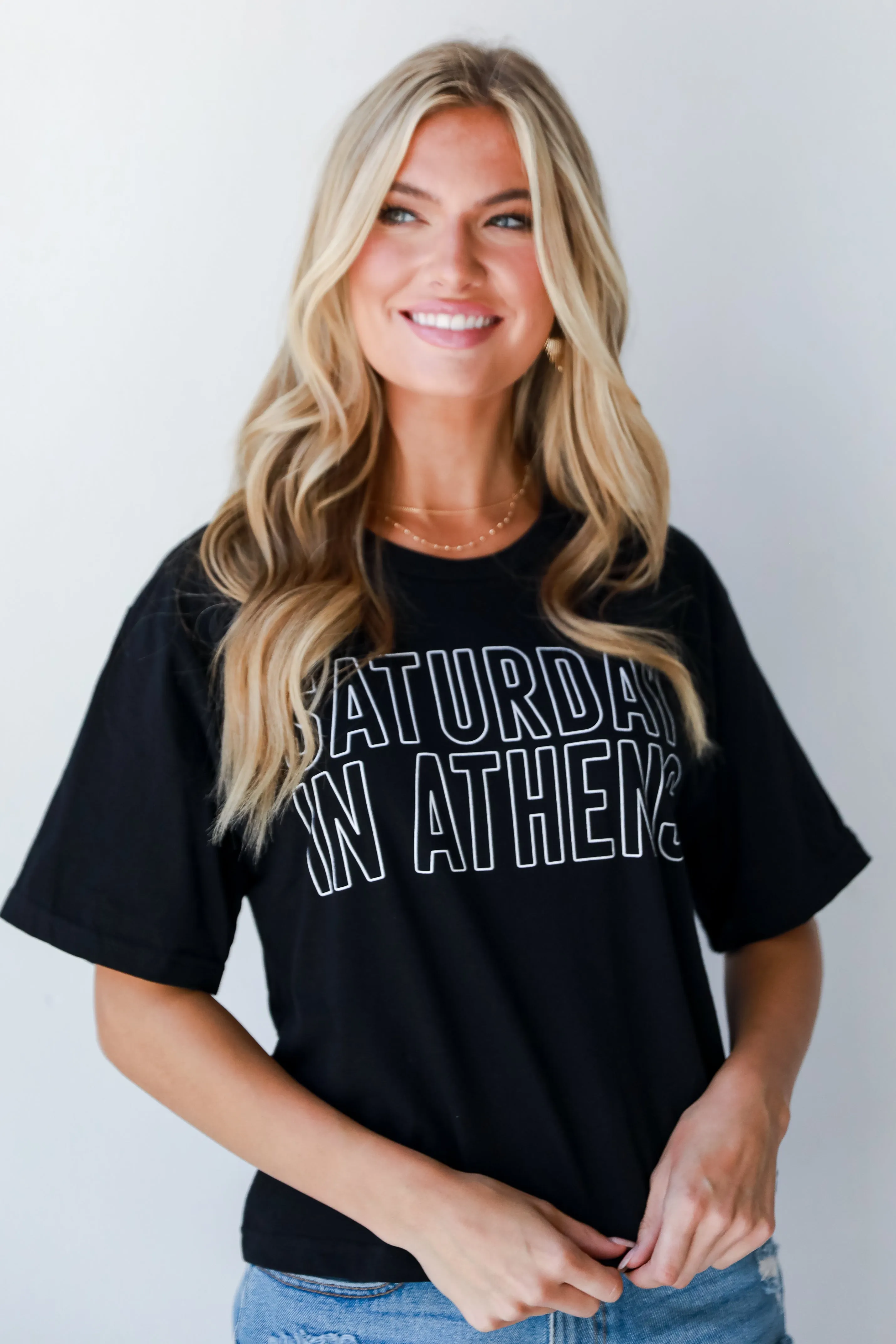 Black Saturday In Athens Cropped Tee