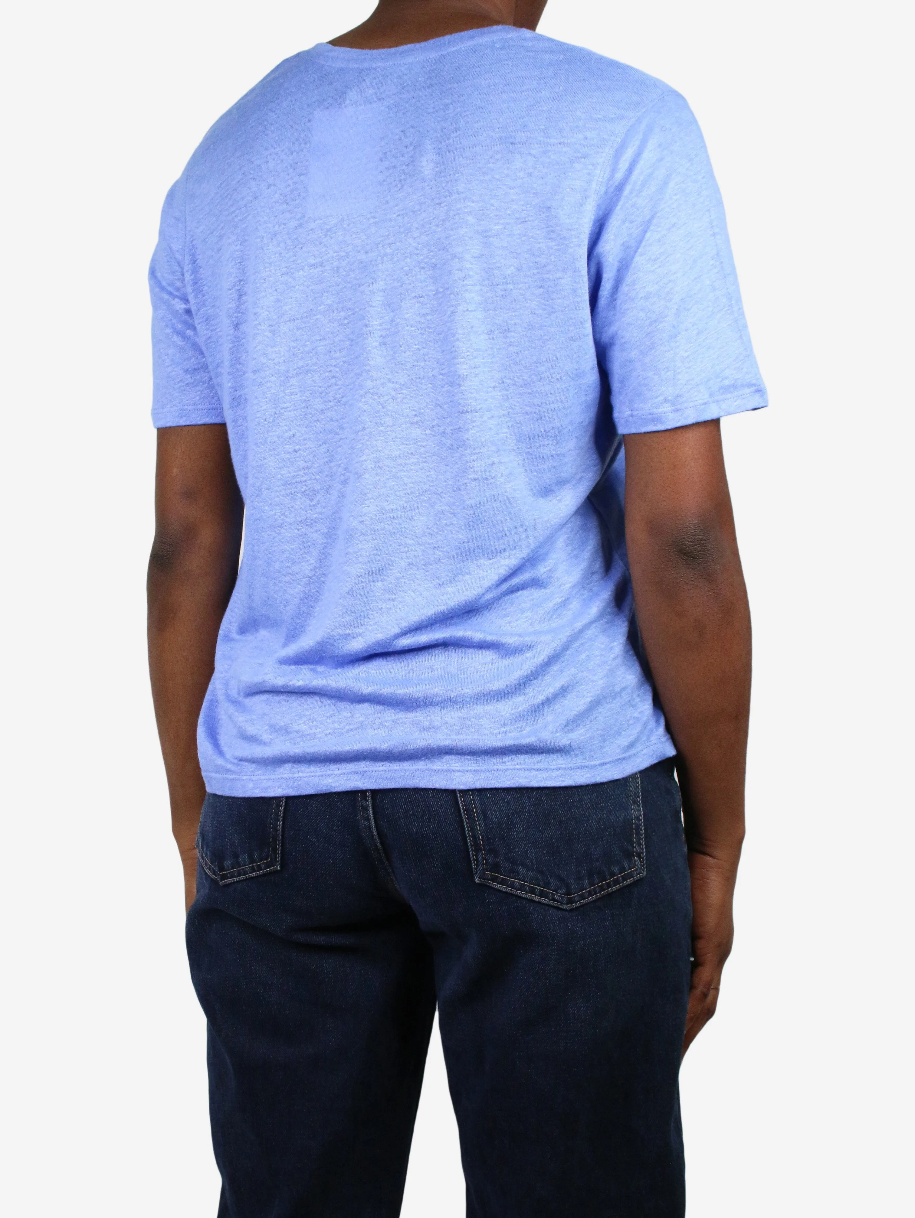 Blue V-neck t-shirt - size M