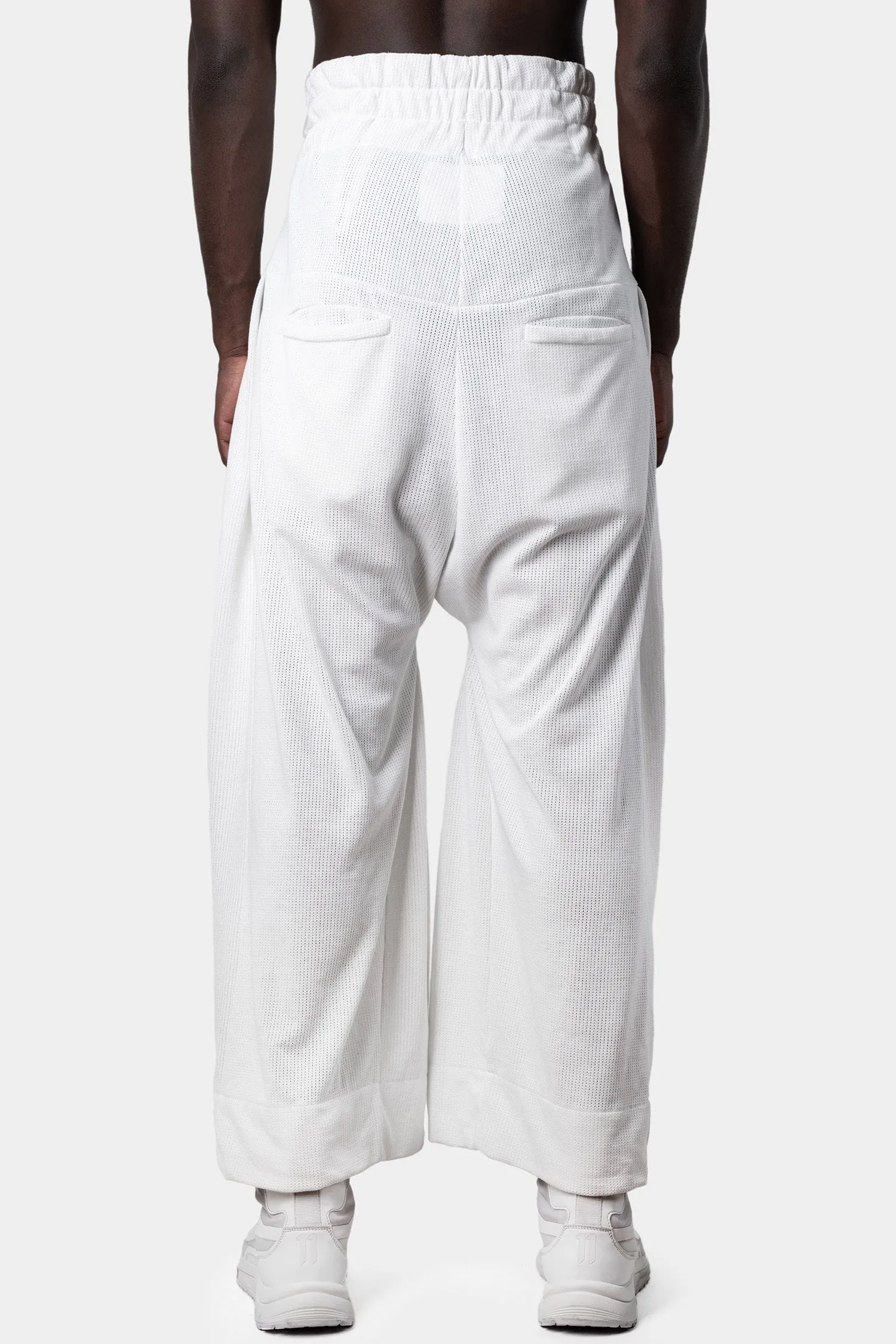 Breathing wide pants, White