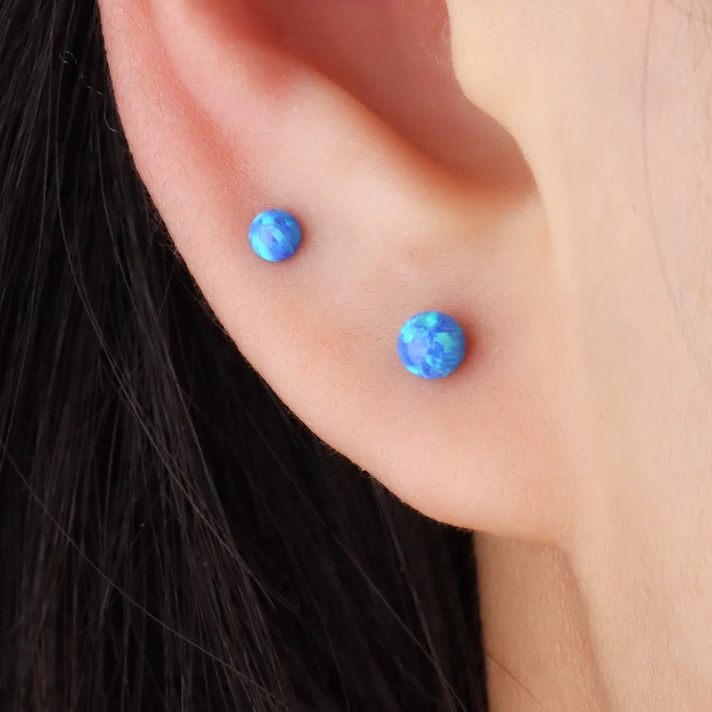 Charm Opal Ball Stud