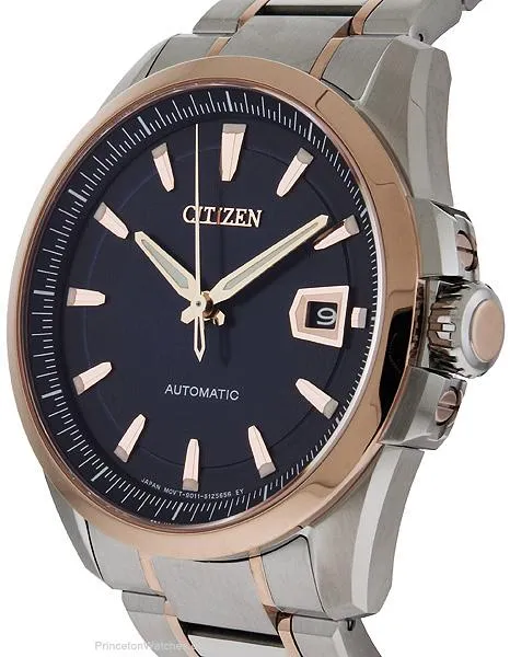 Citizen Signature Grand Classic Mens Two-Tone Automatic - Blue Dial with Date