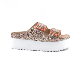 COLORS OF CALIFORNIA Ciabatta Platform Glitter Pink HC.BES031