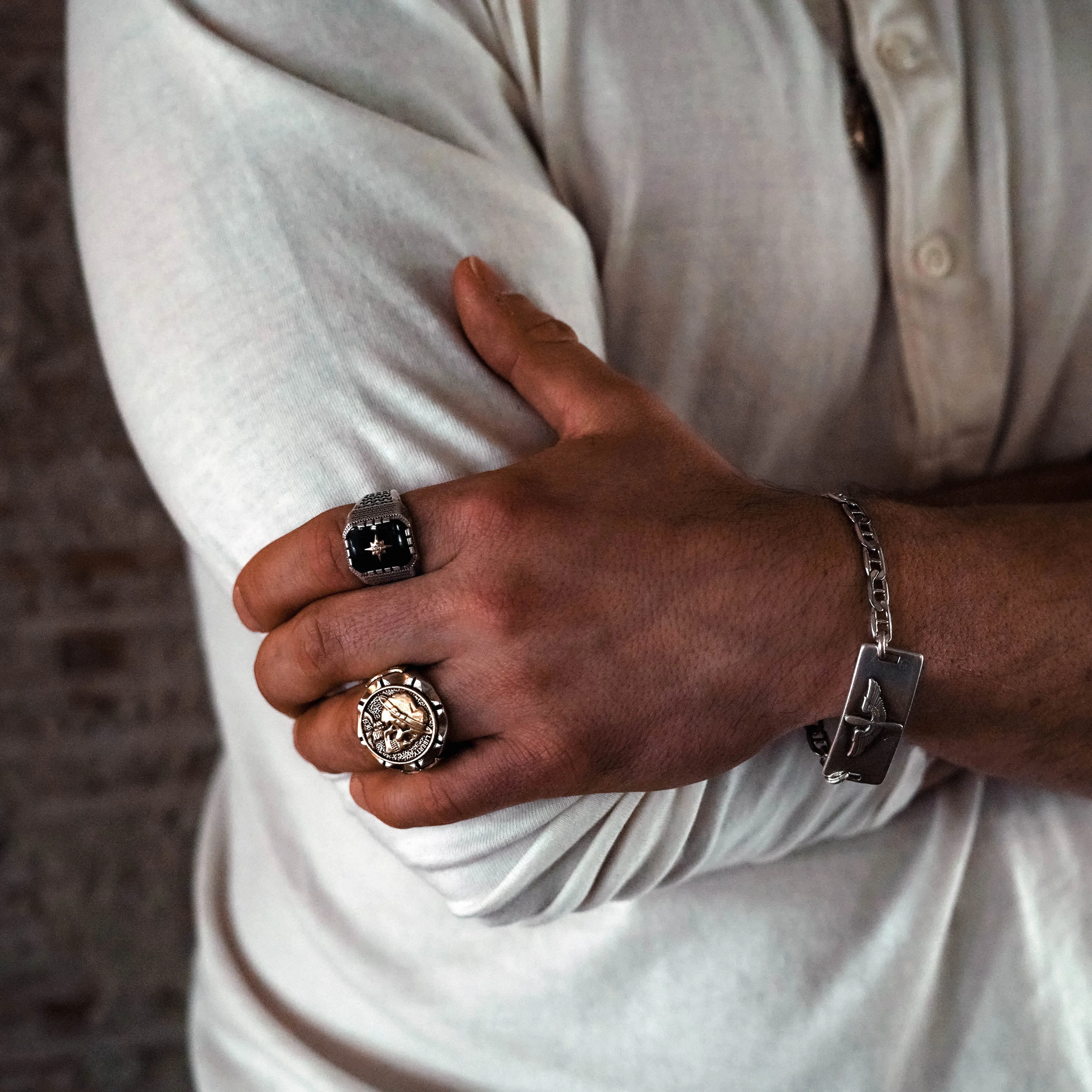 Compass Aztec Ring