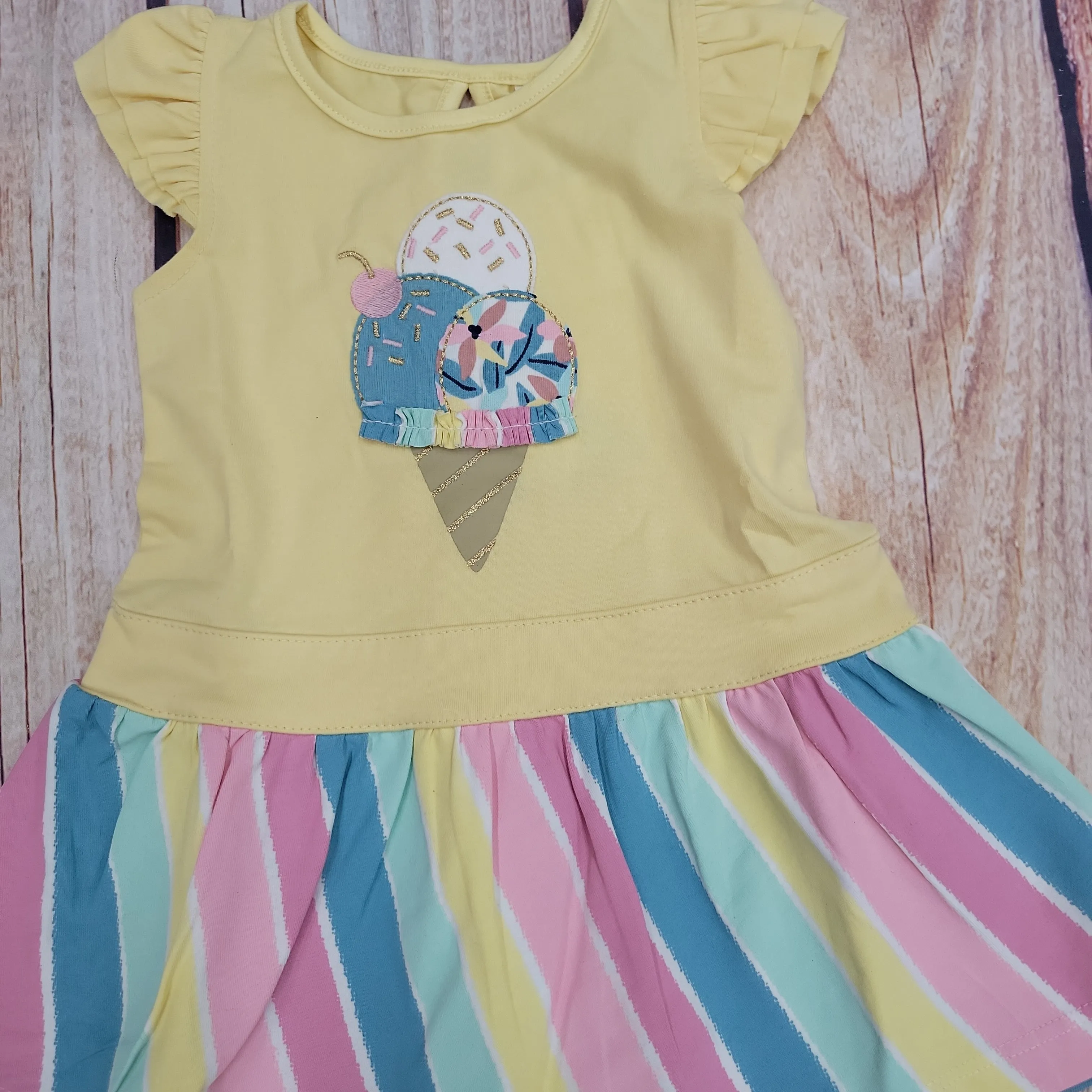 C.R.SPORT ICE CREAM CONE DRESS W/BIKE SHORT