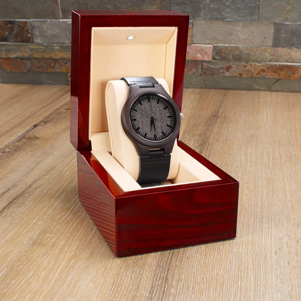 Cute To My Dad on My Wedding Day, Father of the Bride Gift from Daughter, Engraved Wooden Watch