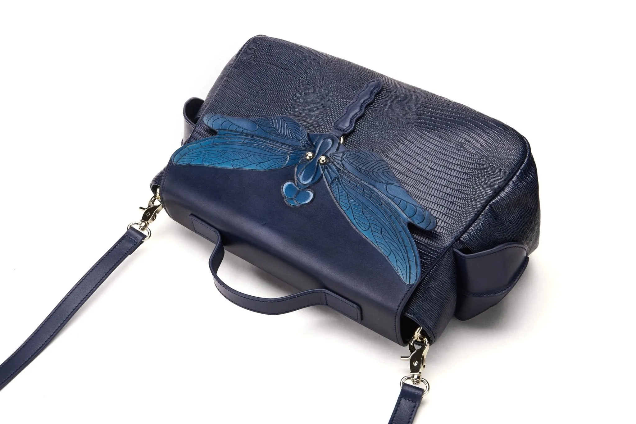 Dragonfly Blue Satchel