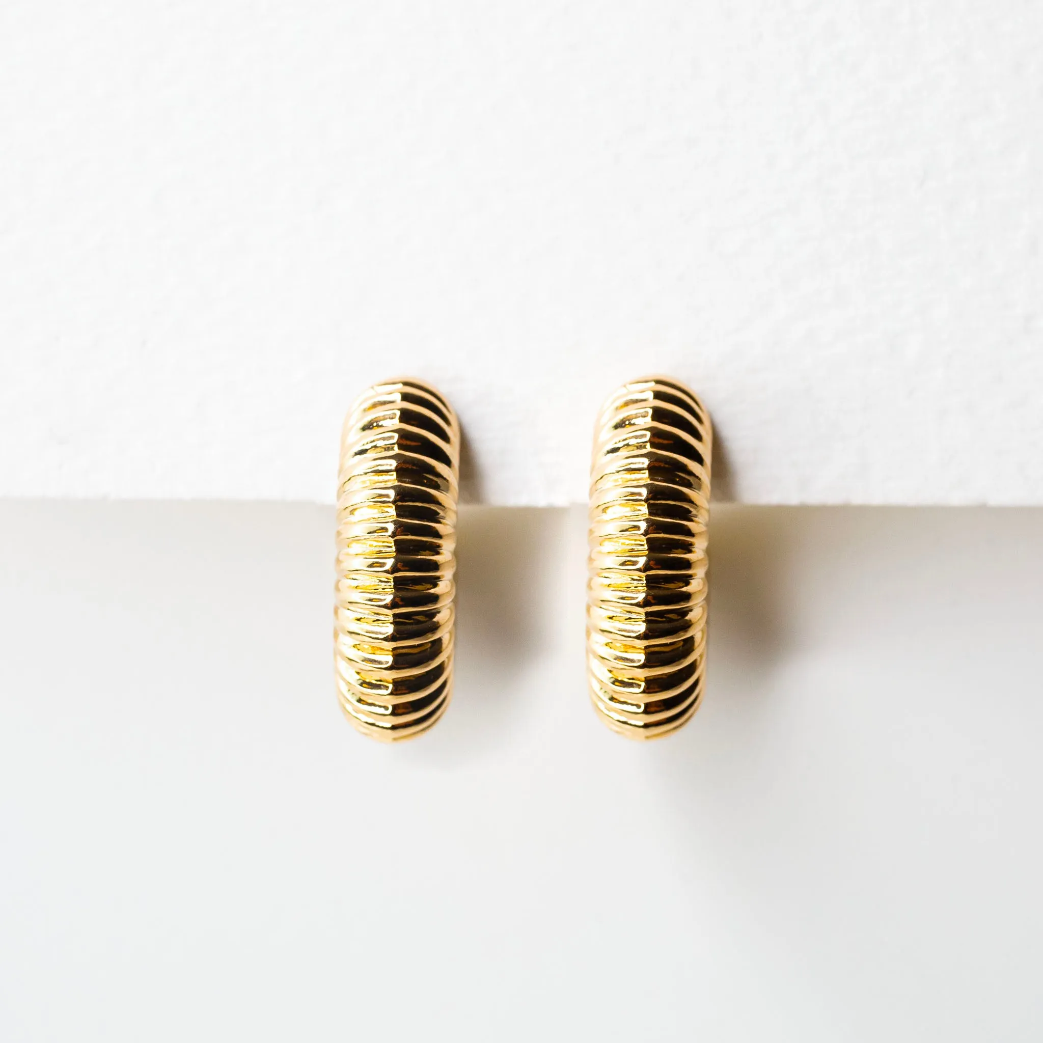 Dune Lightweight Embossed Mini Hoops