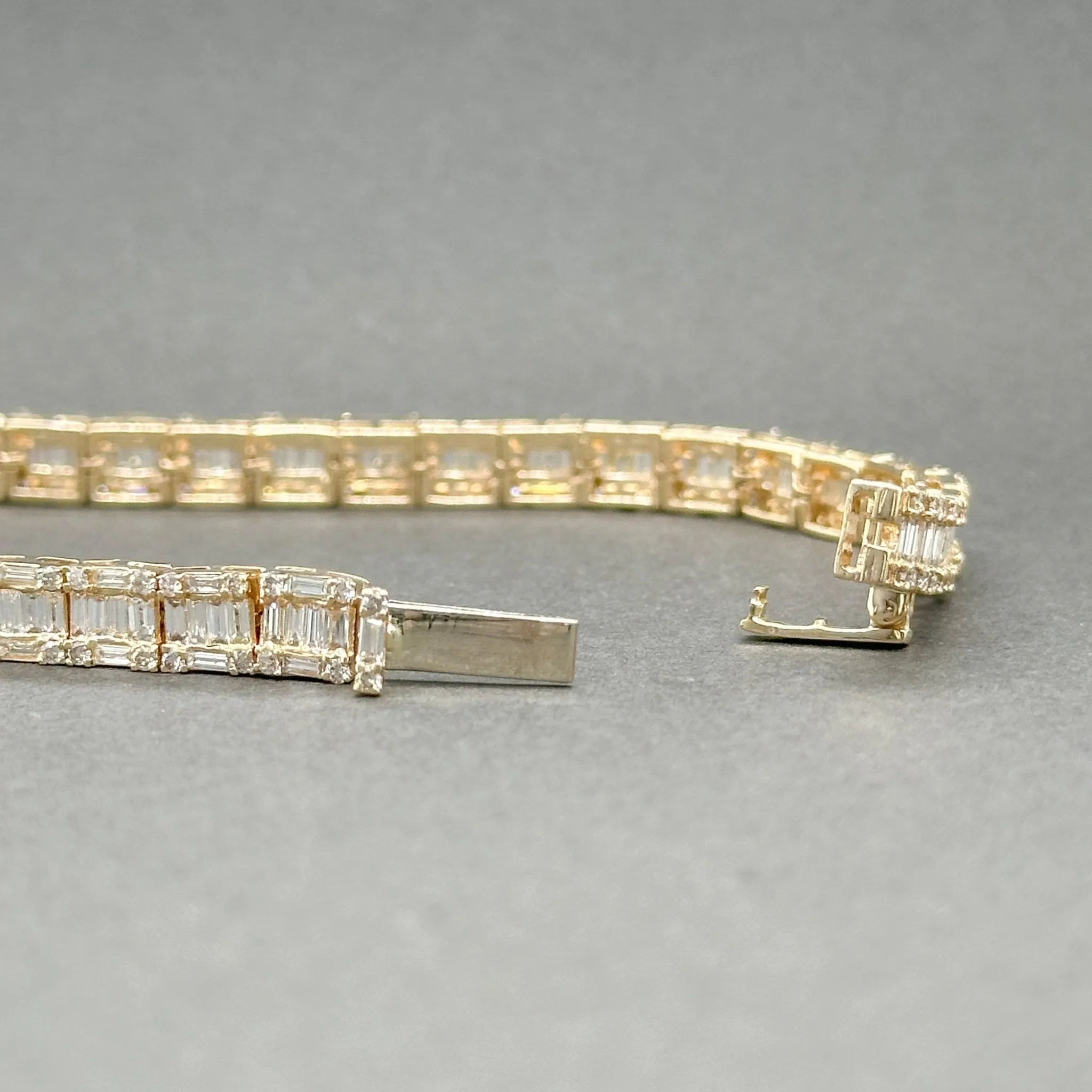 Estate 14K Y Gold 6.84ctw G/SI2-I1 Diamond Tennis Bracelet