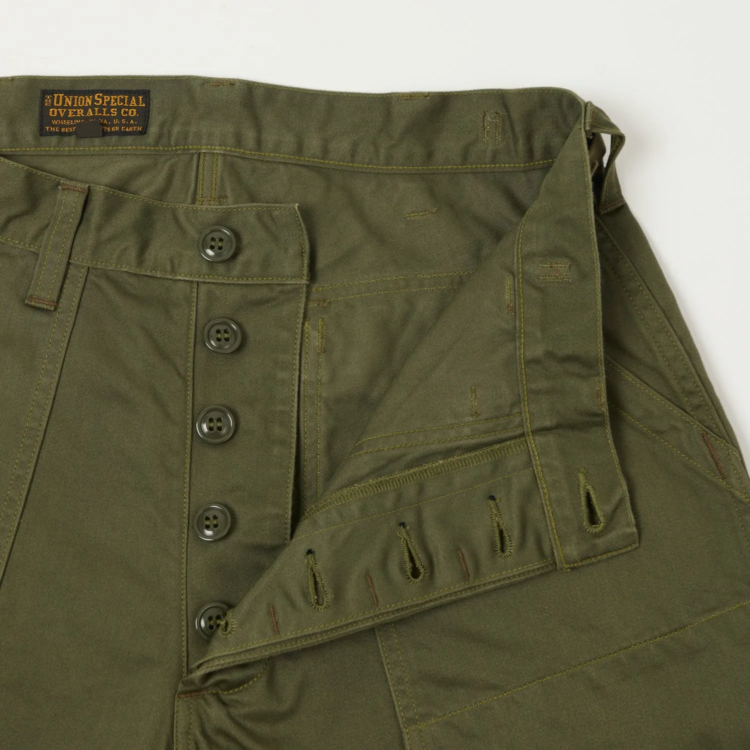 Freewheelers 'Sidewinder' Military Short - Dark Olive