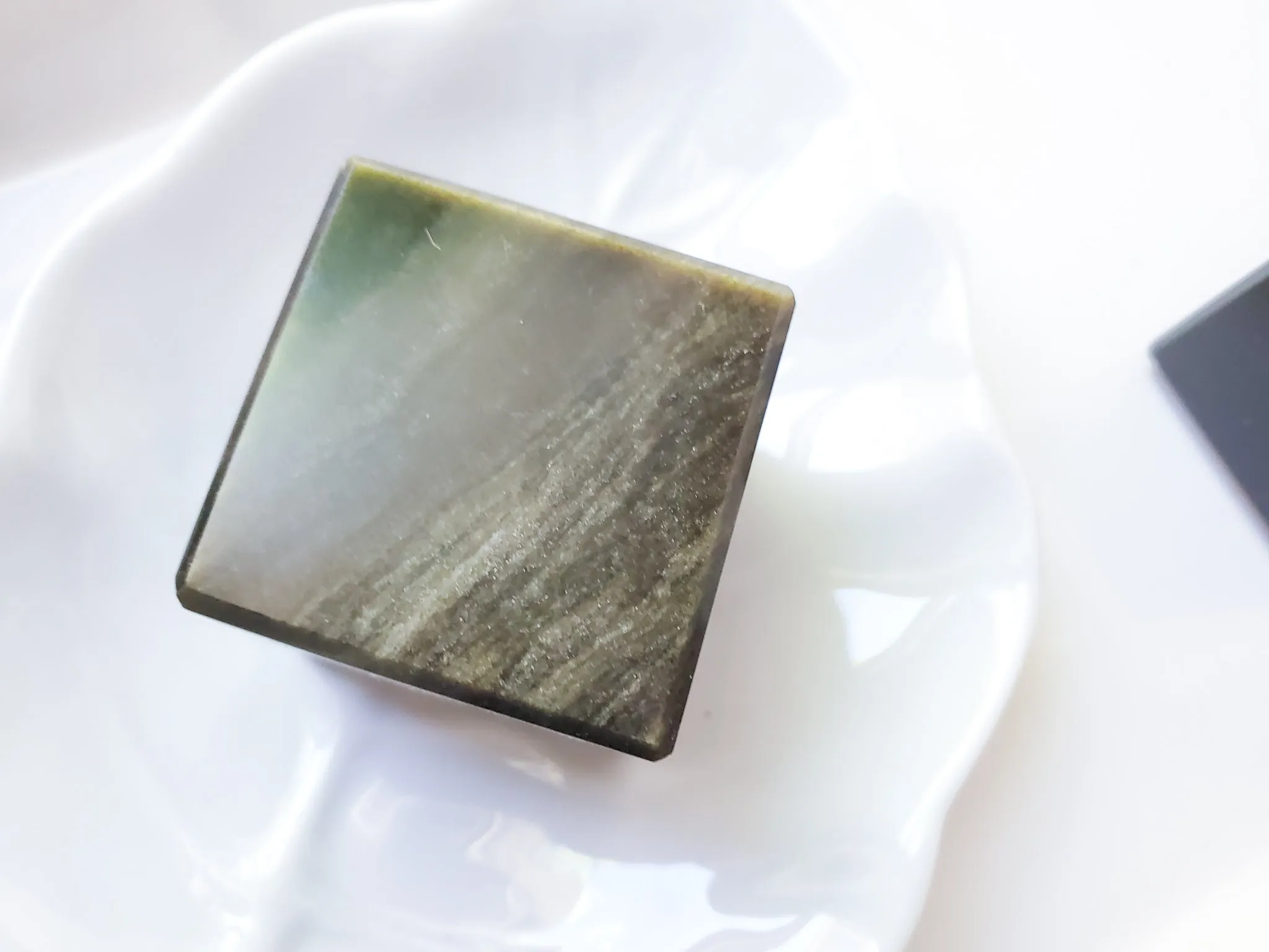 Gold Sheen Obsidian Cube