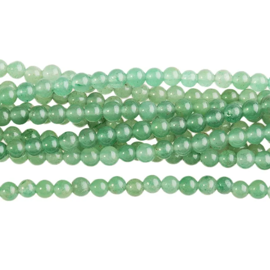 Green Aventurine (AAA) 4mm Round - 8-Inch