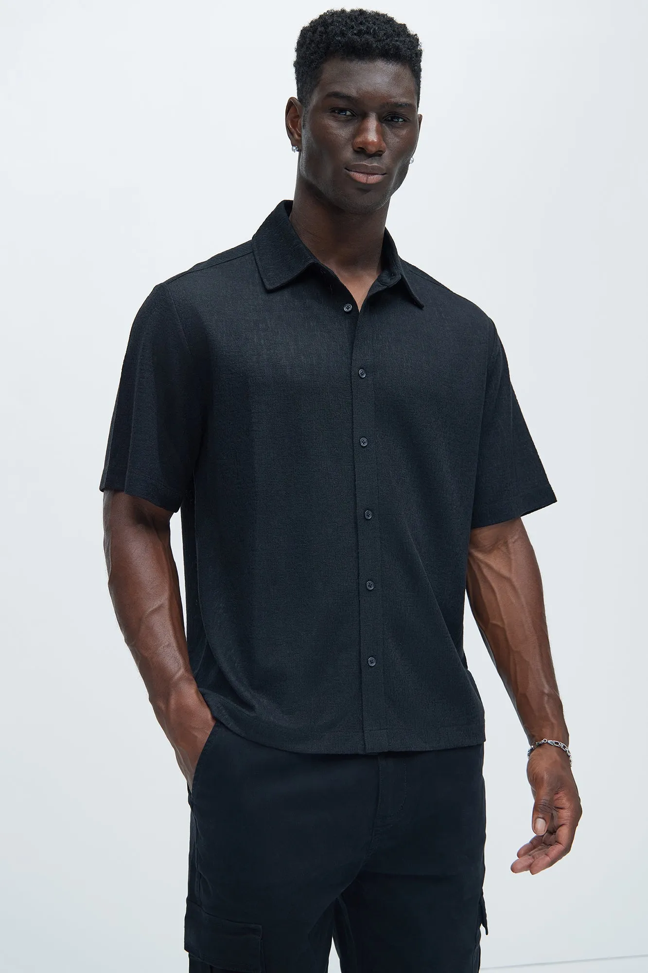 Henrik Textured Shirt - Black