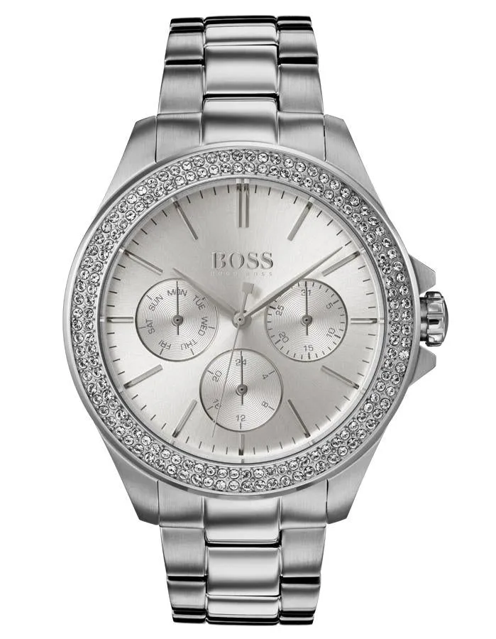 Hugo Boss Womens Premiere Watch - Stainless Steel - Gemstones - Bracelet