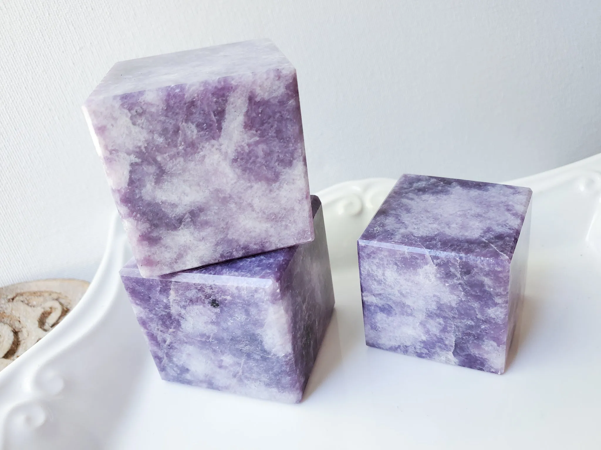 Lepidolite Cube