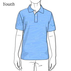 Liquid Ice Blue - OGA Youth Polo - Icy Blue