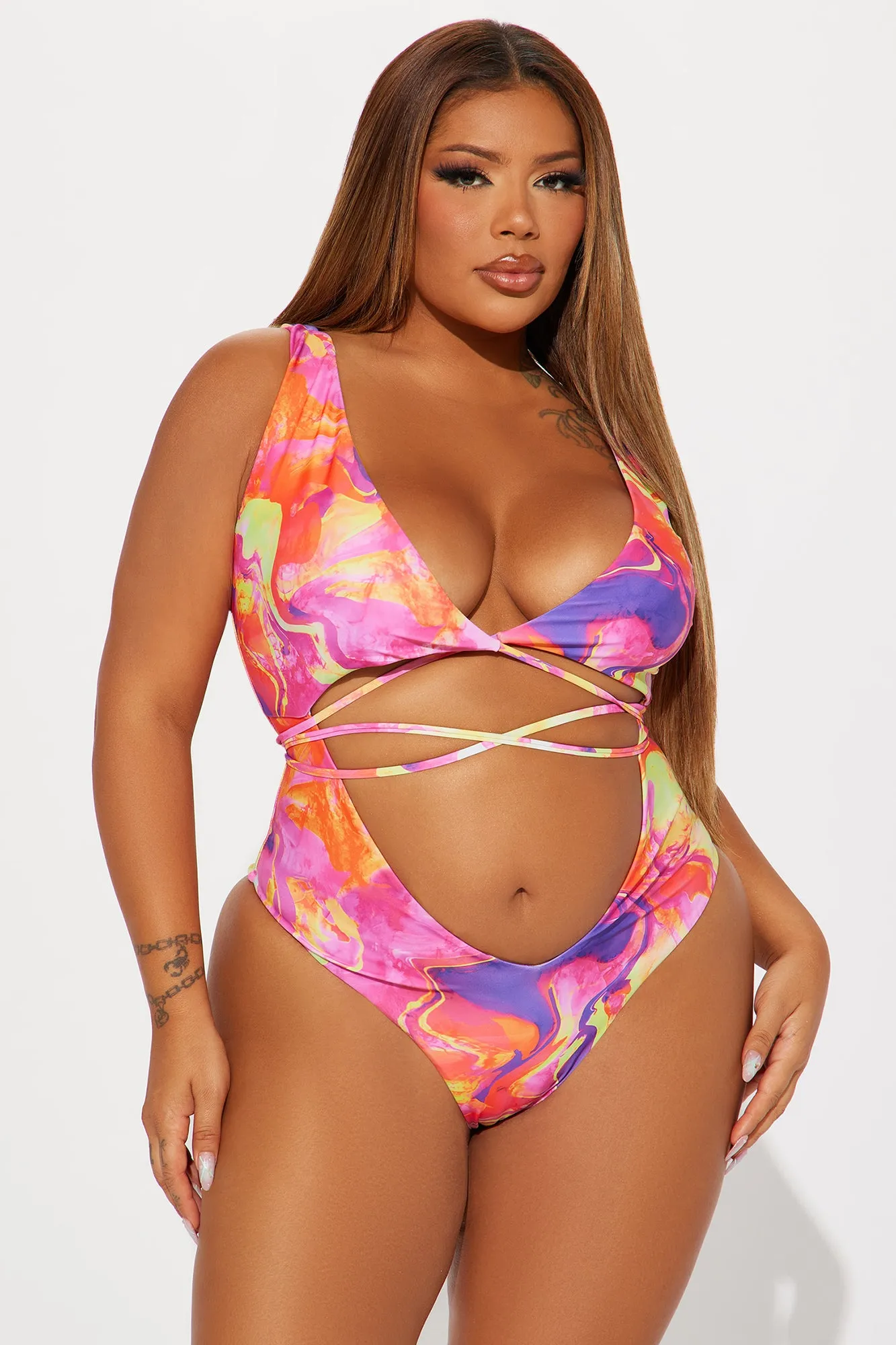 Madeleine 1 Piece Swimsuit - Pink/combo