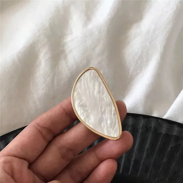 Pearlescent Ivory Statement Ring