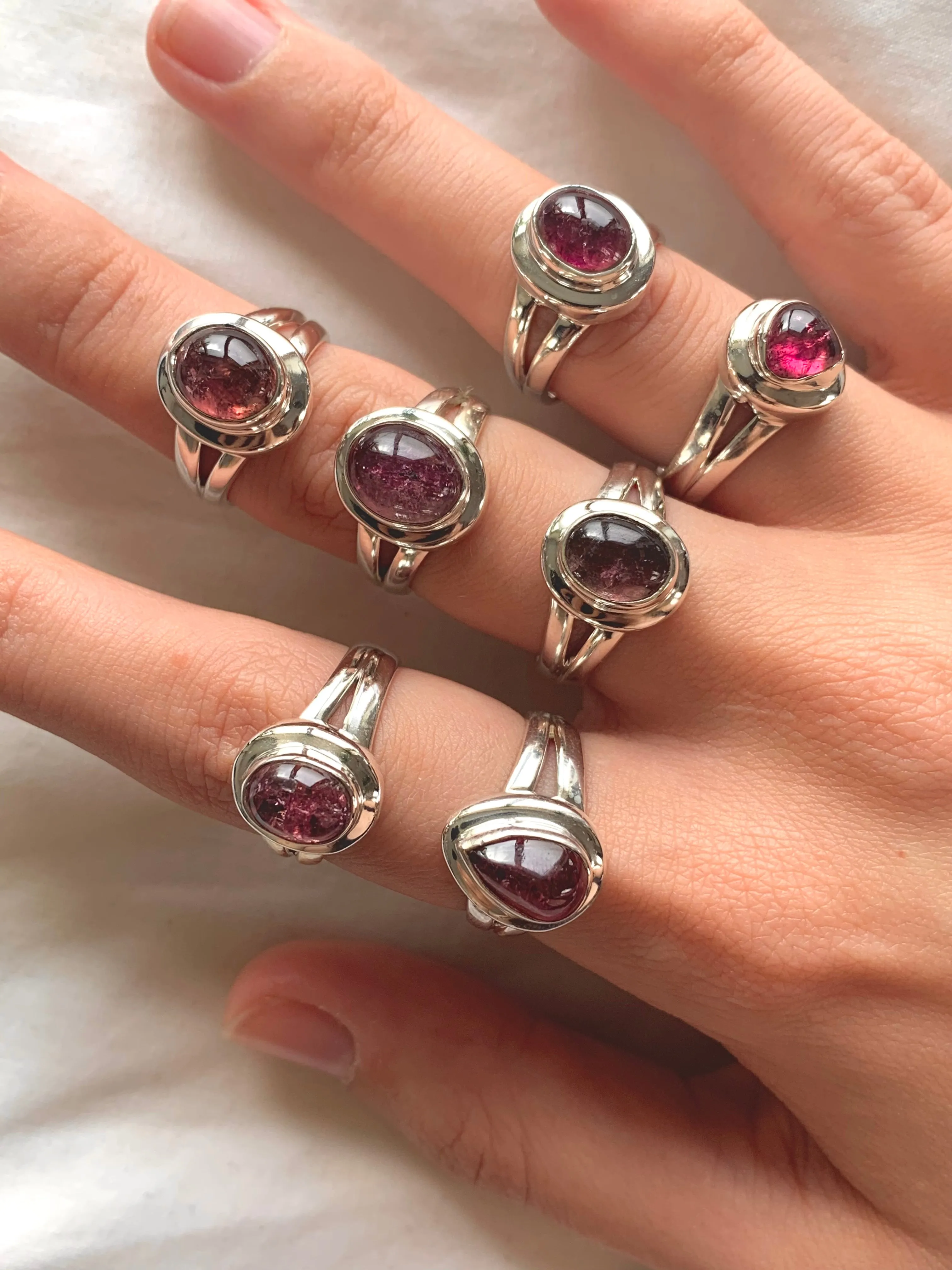 Pink Tourmaline Ansley Rings - Mixed Small