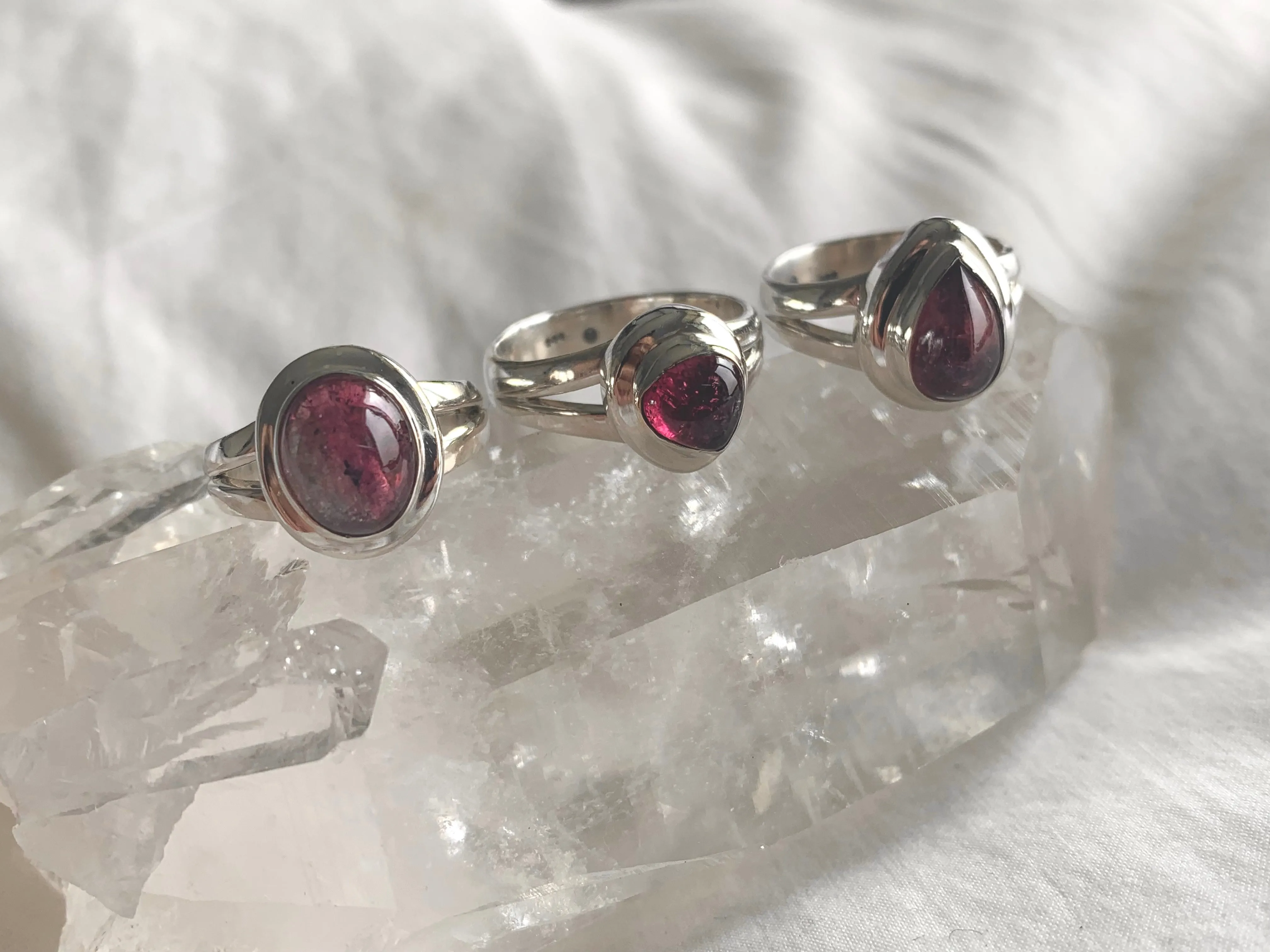 Pink Tourmaline Ansley Rings - Mixed Small