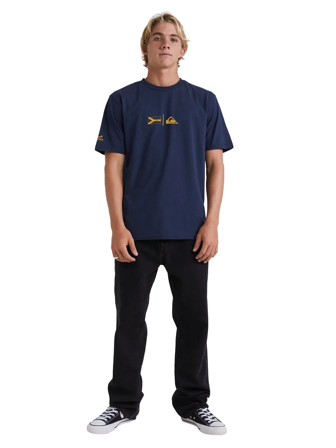 Quiksilver Men's SA Flagged T-Shirt Navy