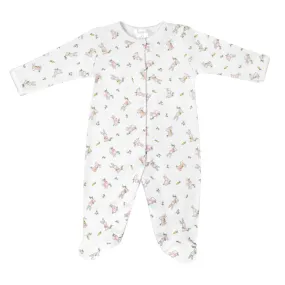 Rabbits Printed Footie | Baby Girl