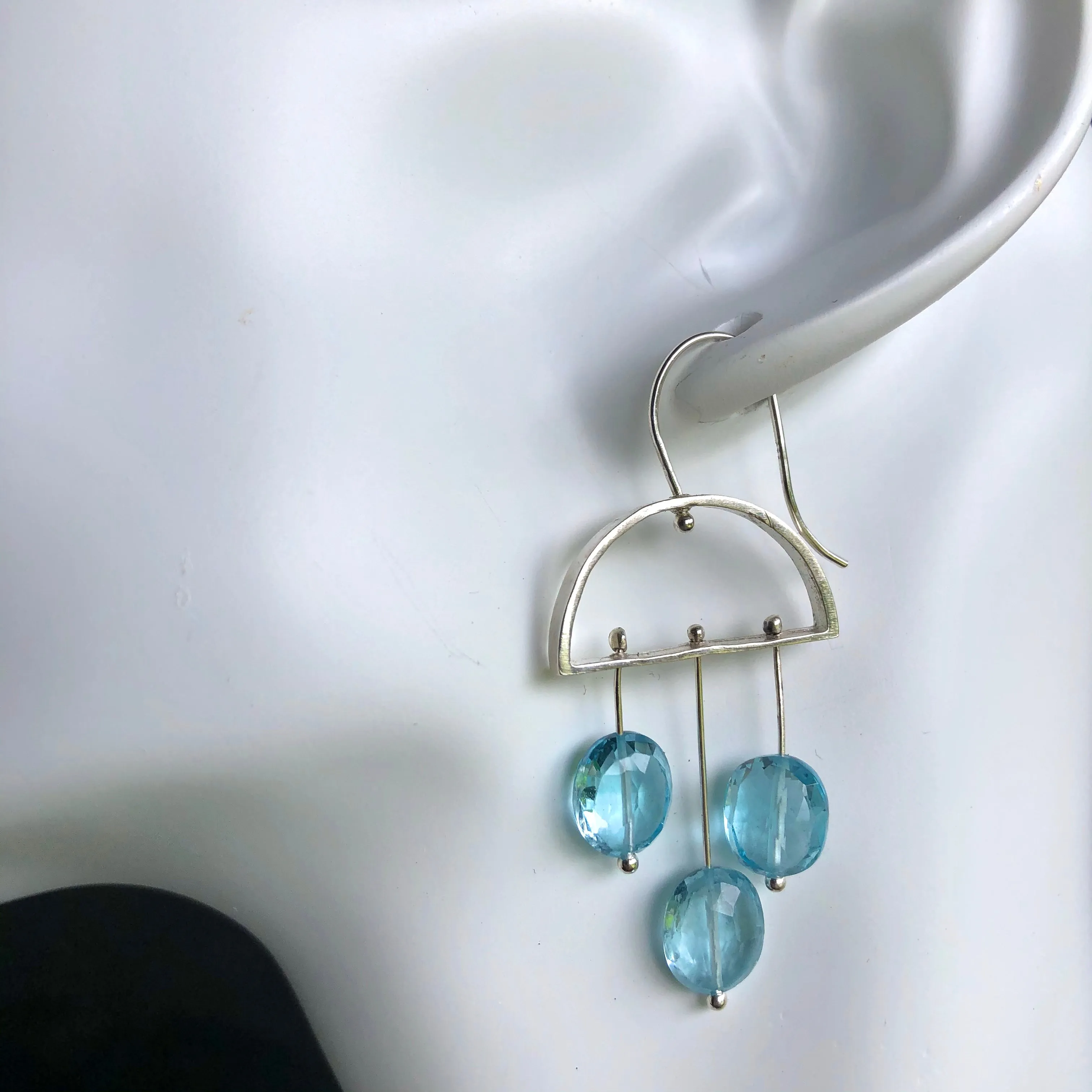 raincloud gemstone earrings