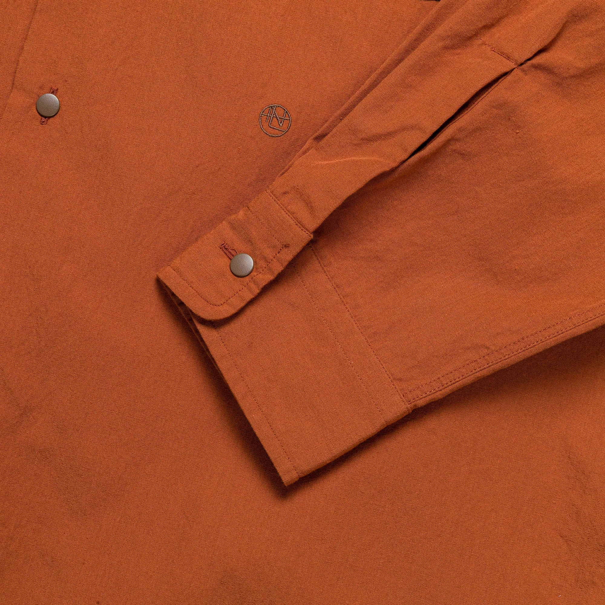 Regular Collar Wind Shirt - Sunset Orange