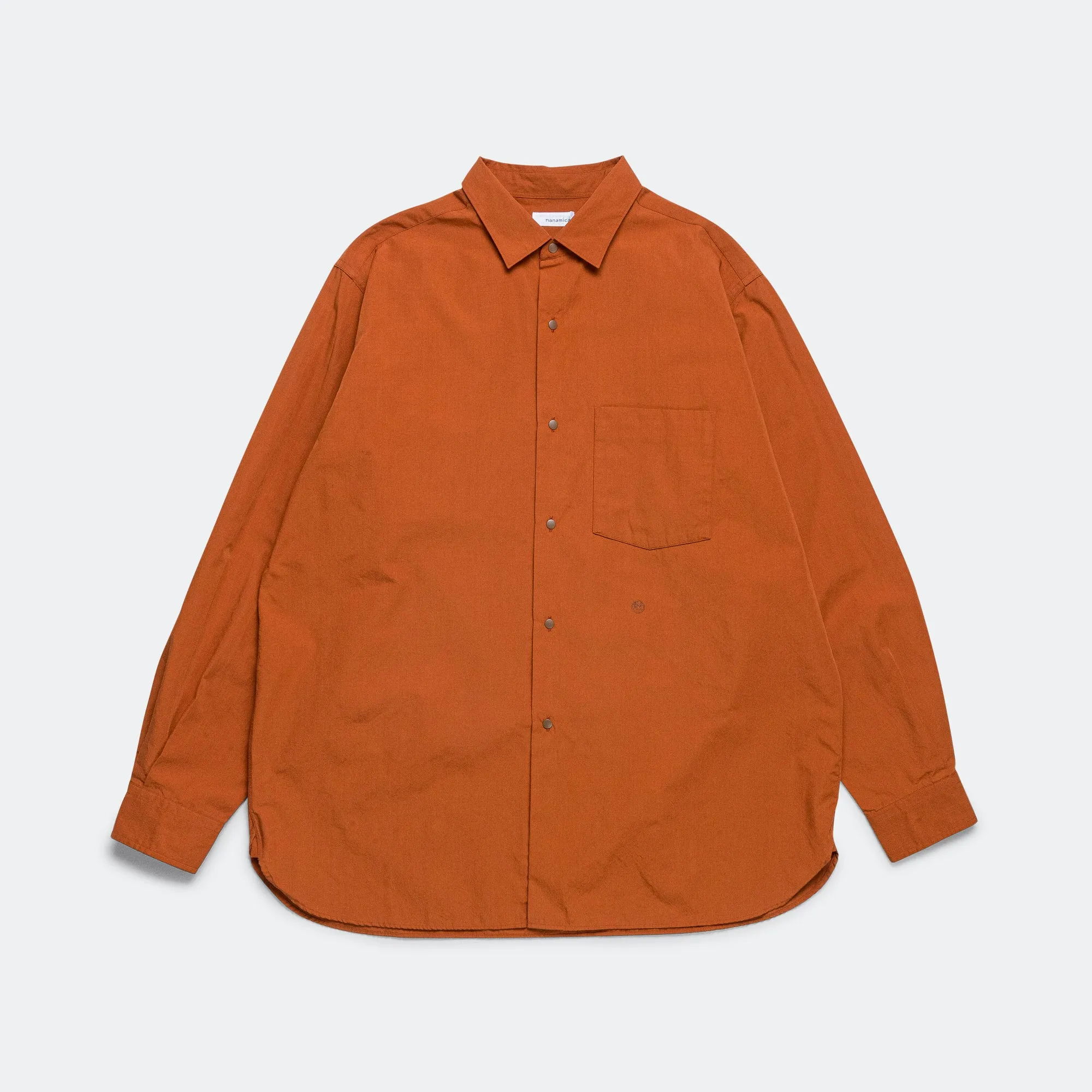 Regular Collar Wind Shirt - Sunset Orange