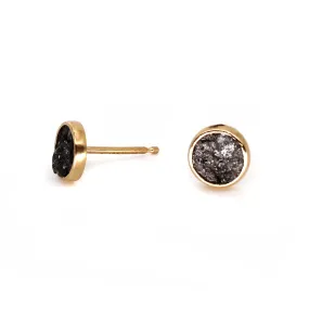 Round Rough Diamond Studs