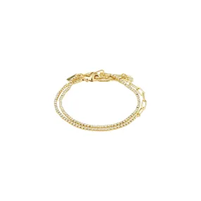 Rowan Gold Plated 2-in-1 Crystal Bracelet Set