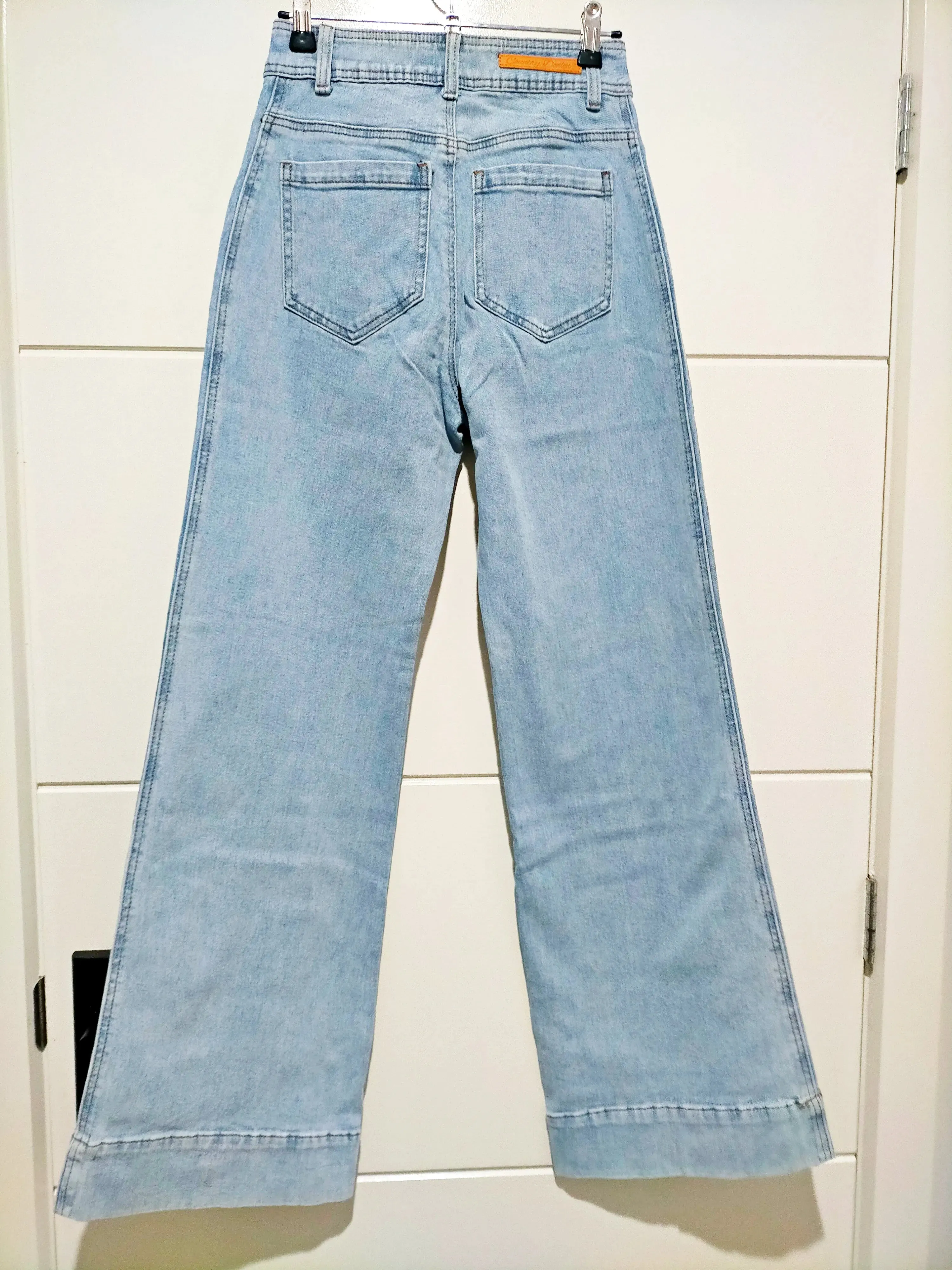 Sailor Wide Leg Pocket Jeans - Light Blue